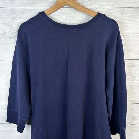 Universal Standard  Womens size 2X 18 20 Medium Misa Tie Sweatshirt Dress Blue - Picture 5 of 9